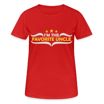 im the favorite uncle - Frauen T-Shirt atmungsaktiv - Rot - Vorne - AI Model Female 172 dark (172cm)