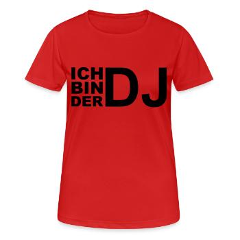 Ich Bin der DJ - Frauen T-Shirt atmungsaktiv - Rot - Vorne - AI Model Female 172 dark (172cm)