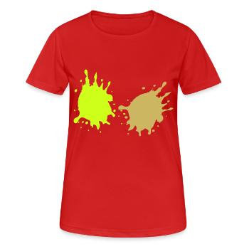 Taches de peinture - T-shirt respirant Femme - rouge - Devant - AI Model Female 172 dark (172cm)