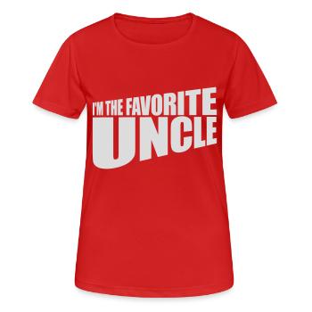 at The Favorite Uncle - Women's Breathable T-Shirt - red - Front - AI Model Female 172 dark (172cm)