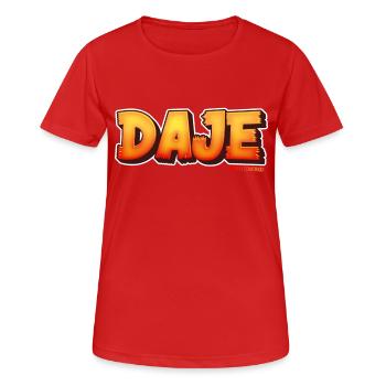 Phrases romaines : DAJE - T-shirt respirant Femme - rouge - Devant - AI Model Female 172 dark (172cm)