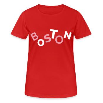 Lila Bostoner Souvenir - Frauen T-Shirt atmungsaktiv - Rot - Vorne - AI Model Female 172 dark (172cm)