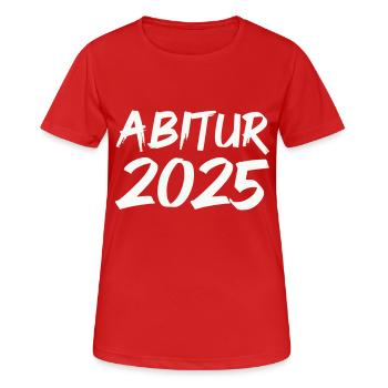 Abitur 2025 - T-shirt respirant Femme - rouge - Devant - AI Model Female 172 dark (172cm)