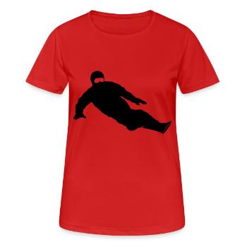 Wintersport - Snowboarder - Frauen T-Shirt atmungsaktiv - Rot - Vorne - AI Model Female 172 dark (172cm)
