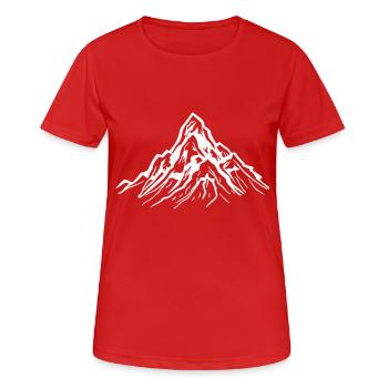 Monts de Berge - T-shirt respirant Femme - rouge - Devant - AI Model Female 172 dark (172cm)
