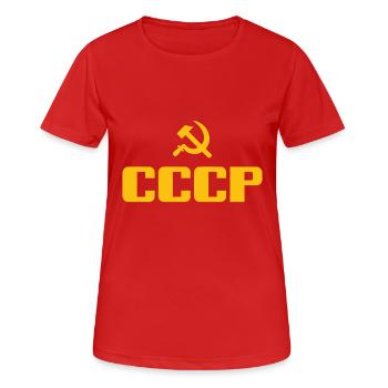 Soviet - Marteau et faucille Union soviétique - Communiste - T-shirt respirant Femme - rouge - Devant - AI Model Female 172 dark (172cm)
