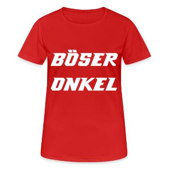 Böser Onkel - Frauen T-Shirt atmungsaktiv - Rot - Vorne - AI Model Female 172 dark (172cm)