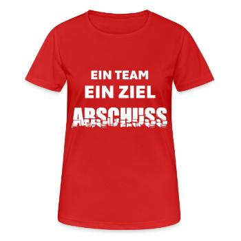 Für alle Gruppen die richtig Spaß haben wollen - Frauen T-Shirt atmungsaktiv - Rot - Vorne - AI Model Female 172 dark (172cm)