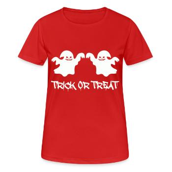 ghosts trick or treat - Frauen T-Shirt atmungsaktiv - Rot - Vorne - AI Model Female 172 dark (172cm)