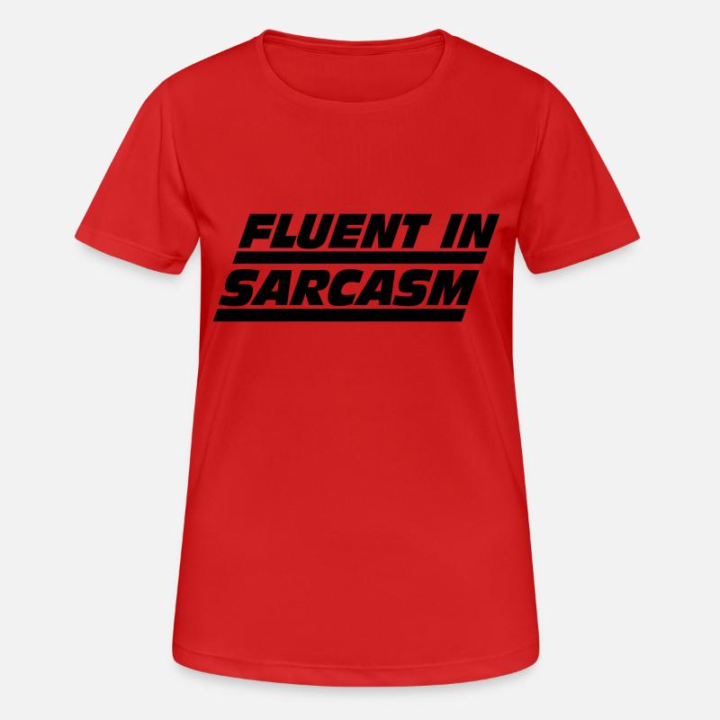 Fluent in Sarcasm - Women's Breathable T-Shirt - red