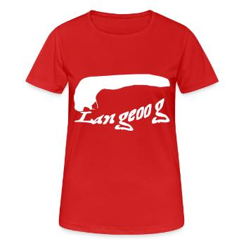 Langeoog Tattoo - Frauen T-Shirt atmungsaktiv - Rot - Vorne - AI Model Female 172 dark (172cm)