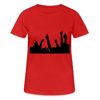 metal fingers - Women's Breathable T-Shirt - red - Front - AI Model Female 172 dark (172cm)