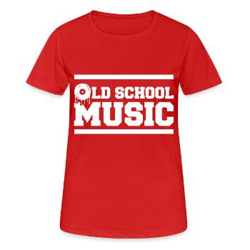 Old School Music - Frauen T-Shirt atmungsaktiv - Rot - Vorne - AI Model Female 172 dark (172cm)