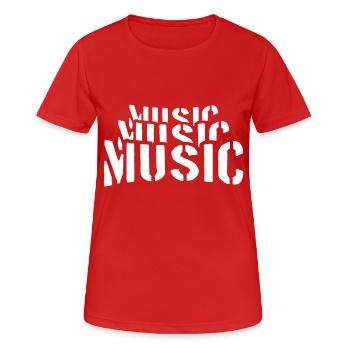Musique Citation Musique Lettres d’amour Dire Texte - T-shirt respirant Femme - rouge - Devant - AI Model Female 172 dark (172cm)