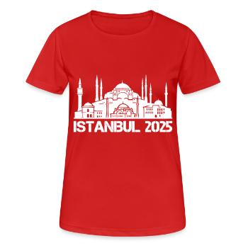 Istanbul 2025 - T-shirt respirant Femme - rouge - Devant - AI Model Female 172 dark (172cm)