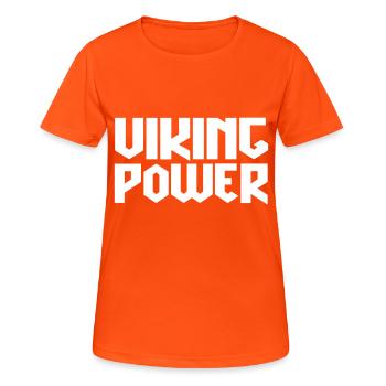 viking power - Women's Breathable T-Shirt - neon orange - Front - AI Model Female 172 dark (172cm)
