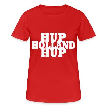Hup holland hup - Frauen T-Shirt atmungsaktiv - Rot - Vorne - AI Model Female 172 dark (172cm)