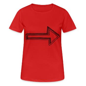 arrow - Women's Breathable T-Shirt - red - Front - AI Model Female 172 dark (172cm)