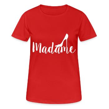 Madame talon haut blanc - T-shirt respirant Femme - rouge - Devant - AI Model Female 172 dark (172cm)