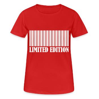Barcode Limited Edition - Frauen T-Shirt atmungsaktiv - Rot - Vorne - AI Model Female 172 dark (172cm)