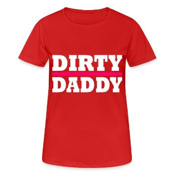 Dirty daddy - T-shirt respirant Femme - rouge - Devant - AI Model Female 172 dark (172cm)