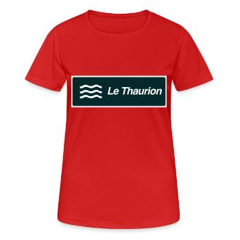 Panneau Thaurion - T-shirt respirant Femme - rouge - Devant - AI Model Female 172 dark (172cm)