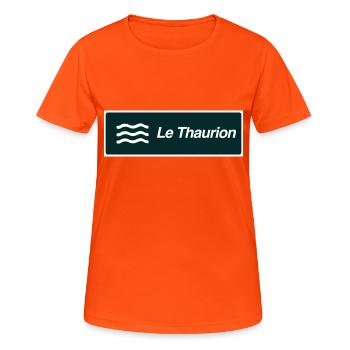 Panneau Thaurion - T-shirt respirant Femme - orange néon - Devant - AI Model Female 172 dark (172cm)