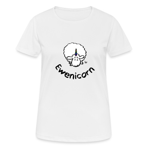 Ewenicorn - det är ett regnbågens enhörningsfår! (Text) - Andningsaktiv T-shirt dam