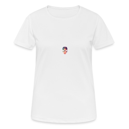 universe-space-galaxy-skull - naisten tekninen t-paita