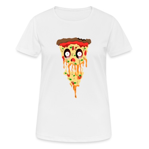 Schockierte Horror Pizza - Frauen T-Shirt atmungsaktiv