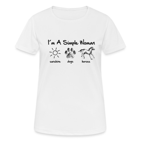 Vorschau: simple woman horse dog - Frauen T-Shirt atmungsaktiv