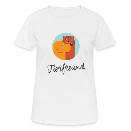 Tierfreund mit Schriftzug - Frauen T-Shirt atmungsaktiv