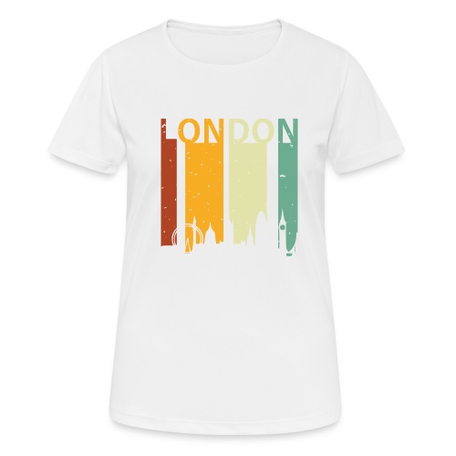 London Retro Stripes Sunset Skyline Vintage London - Frauen T-Shirt atmungsaktiv
