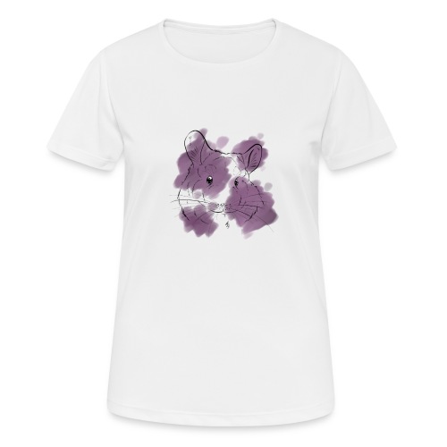 Violet splash chinchilla - naisten tekninen t-paita