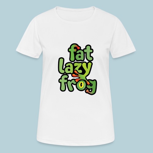 Fat Lazy Frog (Tall Logo) - Women's Breathable T-Shirt