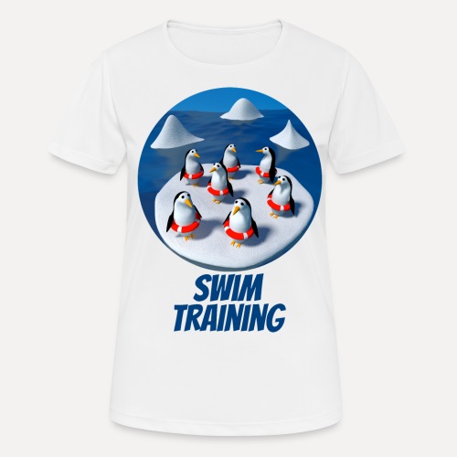 Penguins at swimming lessons - Women's Breathable T-Shirt