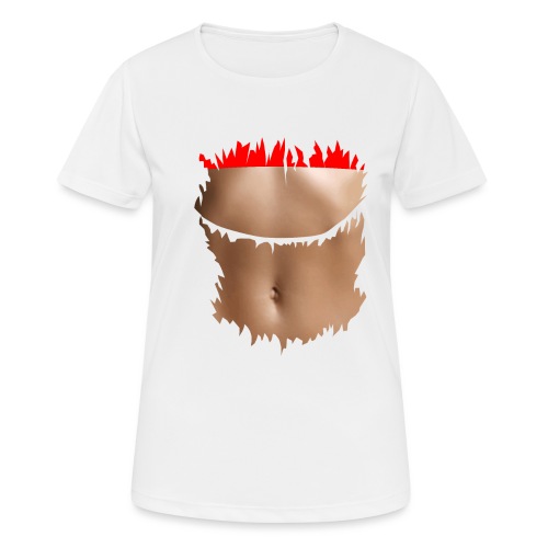 t shirt minceur brassière rouge ventre plat abdo - T-shirt respirant Femme