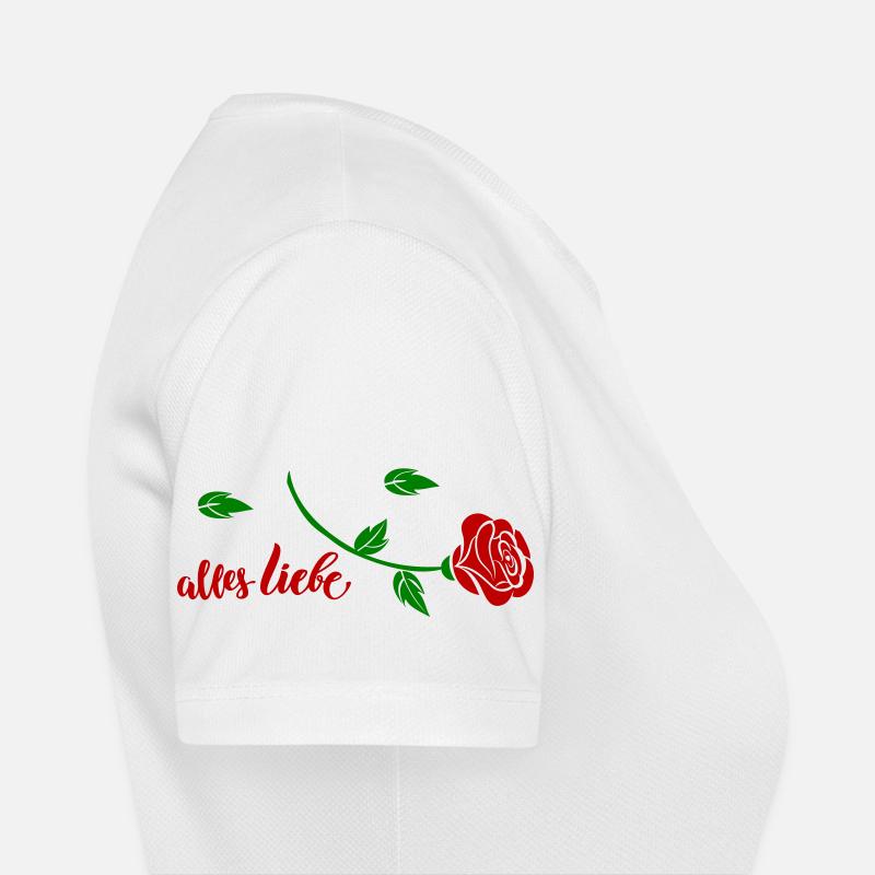 alles Liebe mit einer Rose Frauen T-Shirt atmungsaktiv