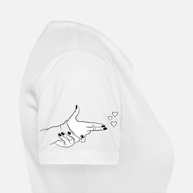 Hände Geste Pistole Frauen T-Shirt atmungsaktiv