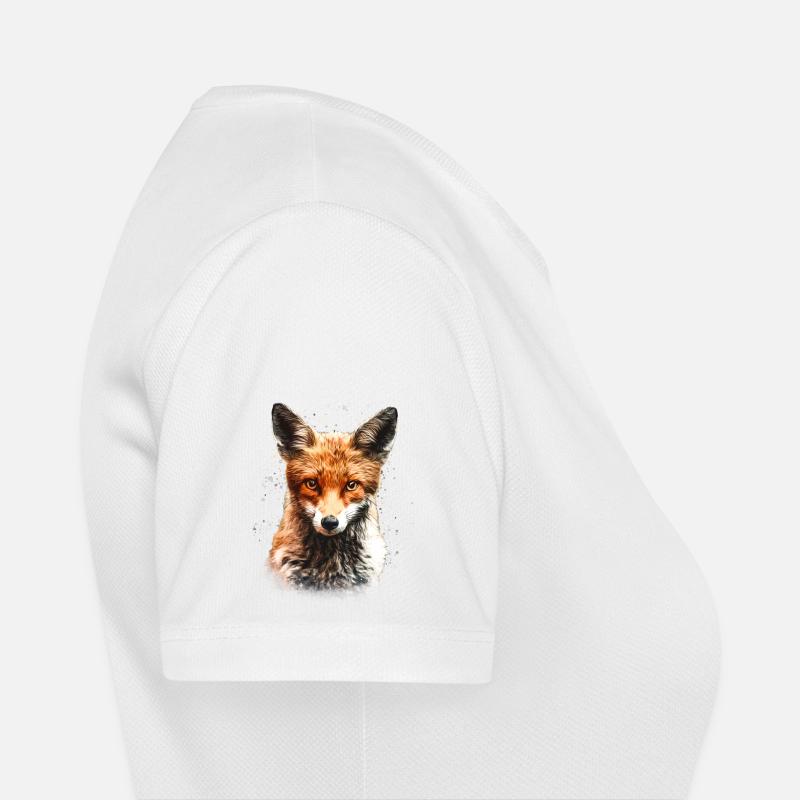 Fuchs mit Farbklecksen Frauen T-Shirt atmungsaktiv