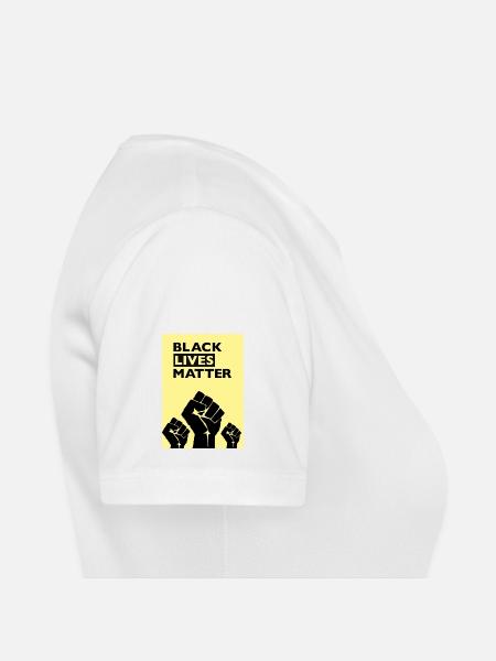 Black Lives Matter Gelb - Frauen T-Shirt atmungsaktiv - Weiß - Rechts