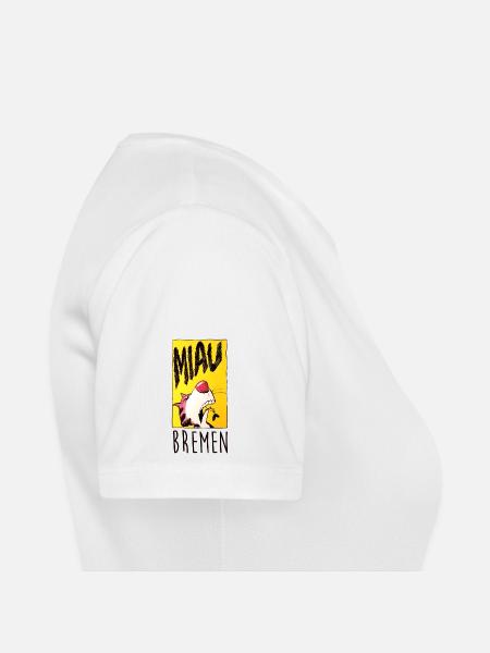 Bremer Stadtmusikanten Katze Miau - Frauen T-Shirt atmungsaktiv - Weiß - Rechts