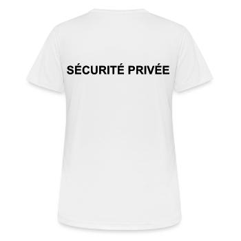 Private Security | Security guard - Women's Breathable T-Shirt - white - Back - AI Model Female 172 dark (172cm)