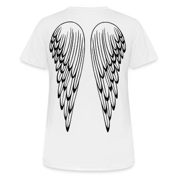 Ailes d'ange, ailes, ange - T-shirt respirant Femme - blanc - Dos - AI Model Female 172 dark (172cm)