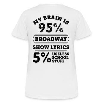 théâtre - T-shirt respirant Femme - blanc - Dos - AI Model Female 172 dark (172cm)