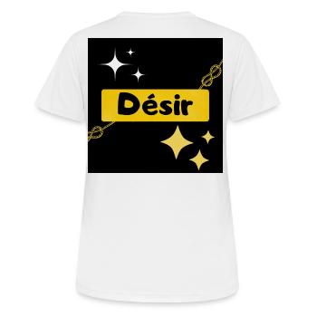 Desire - Women's Breathable T-Shirt - white - Back - AI Model Female 172 dark (172cm)