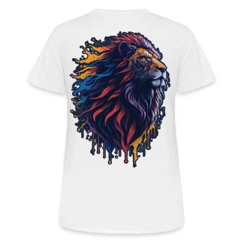 Lion - Women's Breathable T-Shirt - white - Back - AI Model Female 172 dark (172cm)