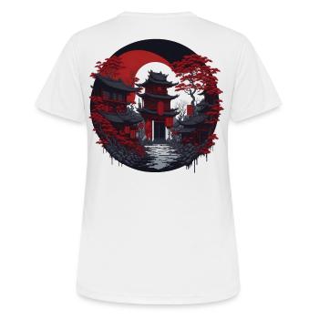 China Town - Frauen T-Shirt atmungsaktiv - Weiß - Hinten - AI Model Female 172 dark (172cm)