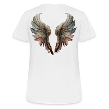 Pastel Watercolor Wings - Women's Breathable T-Shirt - white - Back - AI Model Female 172 dark (172cm)