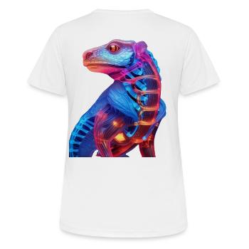 Dragon illuminé au néon - T-shirt respirant Femme - blanc - Dos - AI Model Female 172 dark (172cm)